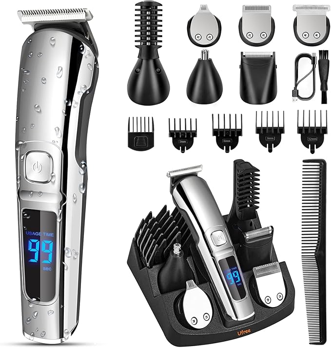Ufree Waterproof Beard Trimmer and Grooming Kit