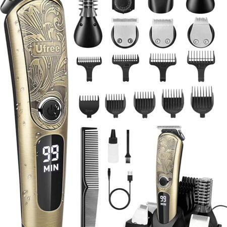 Ufree Waterproof Beard Trimmer with Charging Stand